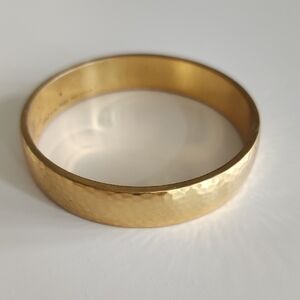 Gold Hammered Bangle Bracelet